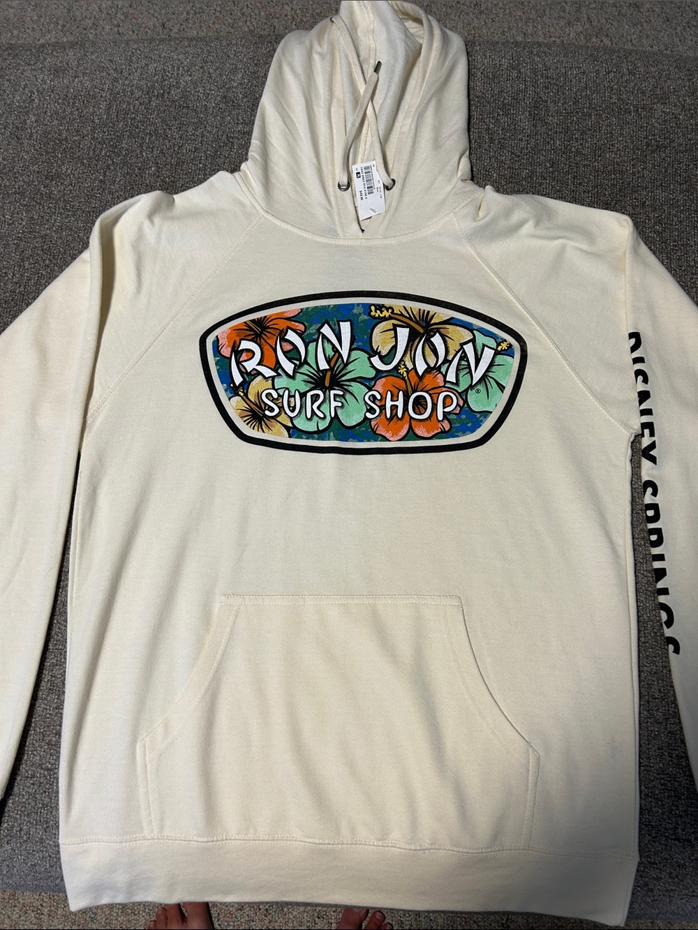Ron Jon Surf Shop Cream Graphic Hoodie